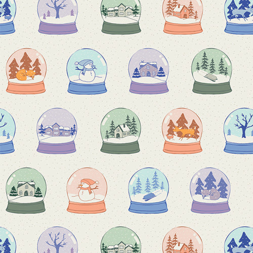 Frost & Fir Snowglobe Scenes fabric by Art Gallery Fabrics