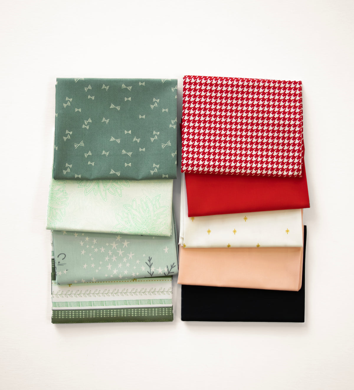 The Nutcracker Quilt Kit fabric bundle with striped binding